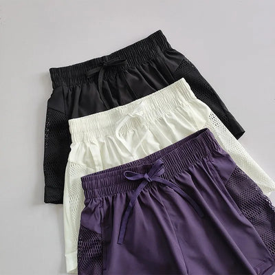 Women's Yoga Shorts High Waist Sport Fitness 2 in 1 Workout Shorts Running Pants Sports Shorts Casual Gym Quick Drying Shorts - Smarsty