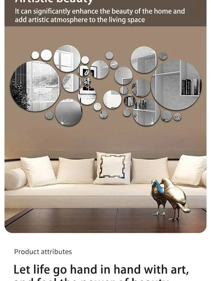 3D Acrylic Mirror Wall Stickers for Stunning Room Decor - Smarsty