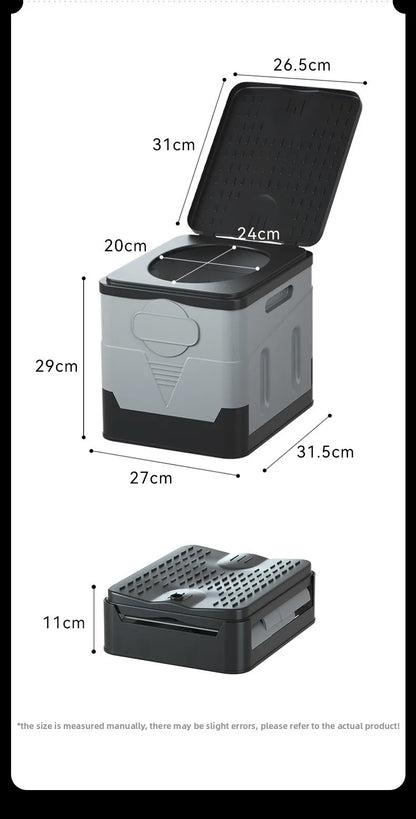 Portable Car Folding Toilet Toilet Camping Emergency Artifact Car Travel Emergency Outdoor Mobile Toilet Camping Equipment