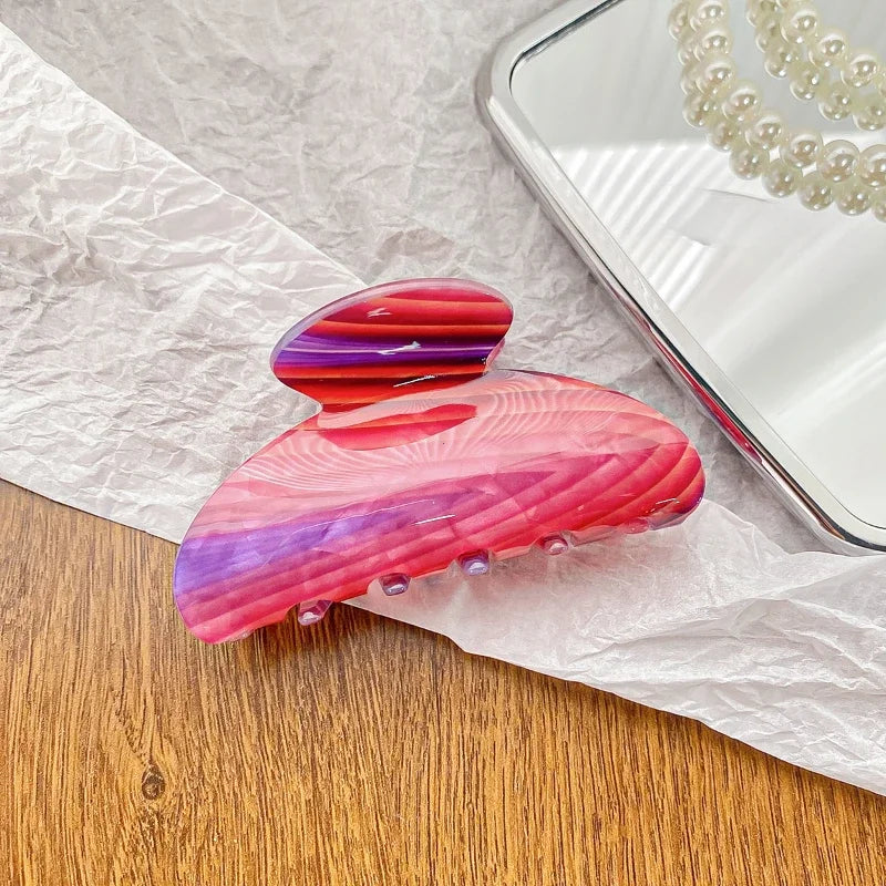 Vintage Floral Hair Claw Clip Elegant Colorful Design - Smarsty