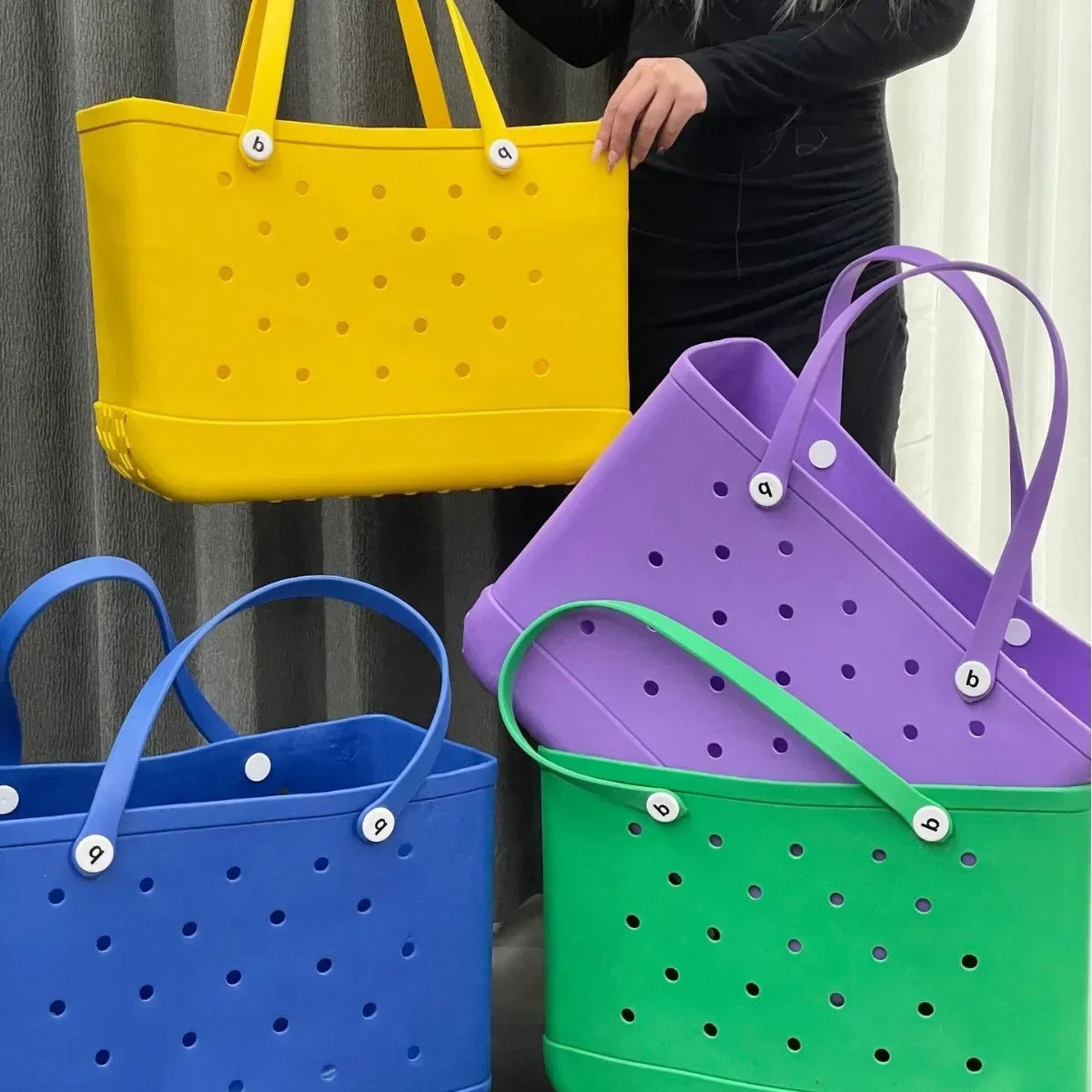 Croc Beach Tote Bag Waterproof EVA Extra Large Capacity - Smarsty
