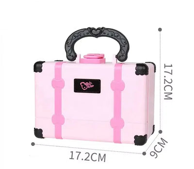 Children Makeup Cosmetics Pretend Playing Box Princess Make Up Girl Toy Play Set Lipstick Eye Shadow Safety Nontoxic Kit Toy Kid - Smarsty