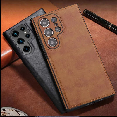 Premium PU Leather Shockproof Phone Case With Slim Bumper - Smarsty