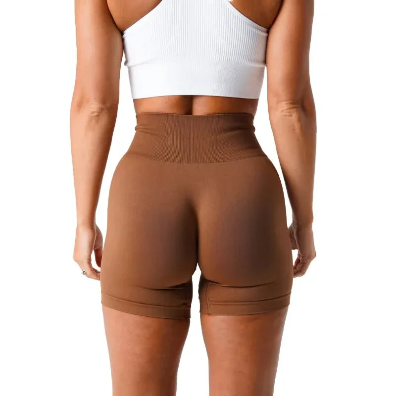 TKITK Spandex Solid Seamless Shorts Women Soft Workout Tights Fitness Yoga Pants Gym tight pants leggings cycling shark pants