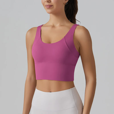Yoga Bra Underwear Women Summer Shockproof Bra Beautiful Back Sports Running External Wear Training Fitness Yoga Tank Top Bra - Smarsty