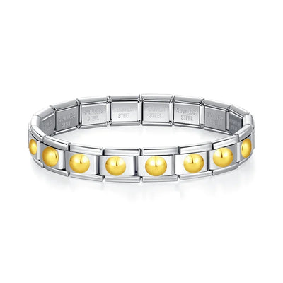 Womens Stainless Steel Charm Bracelet Elastic Fashion Bangle - Smarsty