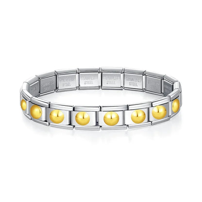 Womens Stainless Steel Charm Bracelet Elastic Fashion Bangle - Smarsty