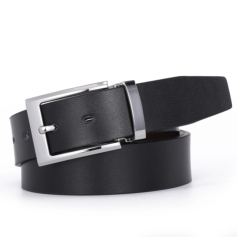 Men's Leather Cowskin Belt High Quality Fashion Waist Strap - Smarsty