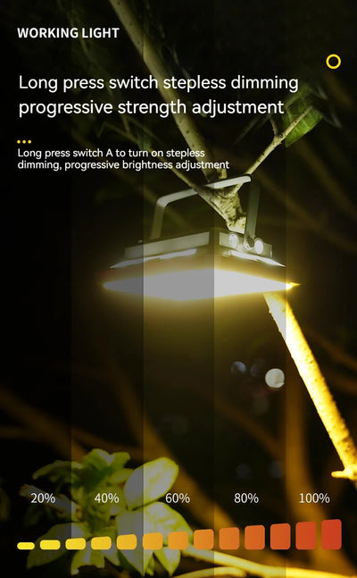 LED Camping Tent Light Rechargeable Searchlight High Power Outdoor Emergency Lighting Waterproof Portable Hanging Night Lamps by Smarsty