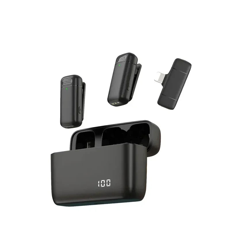 Wireless Lavalier Microphone with Digital Display and Noise Reduction - Smarsty