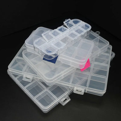 Plastic Storage Box Organizer with Dividers for Jewelry Crafts - Smarsty