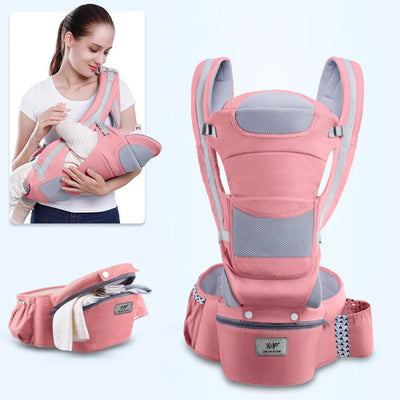 Ergonomic Baby Carrier Backpack Infant Baby Hipseat Carrier Front Facing Ergonomic Kangaroo Baby Wrap Sling Travel Backpack by Smarsty