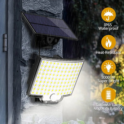 Solar Outdoor Lights - LED Motion Sensor Light with Remote Waterproof Security Flood Light for Patio Garage Porch Yard - Smarsty