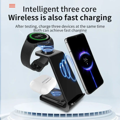 30W Ultrafast Wireless Charger Stand 3 in 1 with Holder - Smarsty