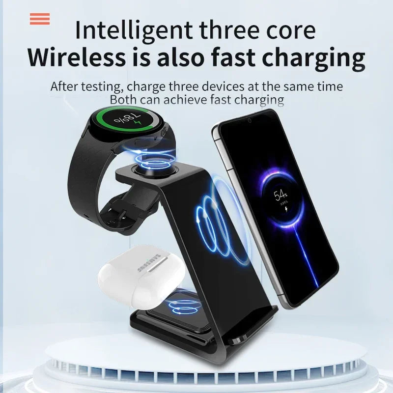 30W Ultrafast Wireless Charger Stand 3 in 1 with Holder - Smarsty