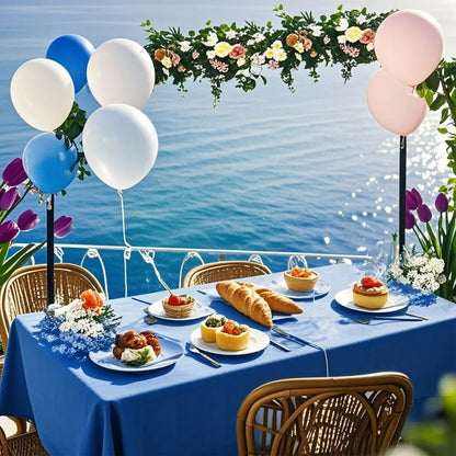 Multi Solid Color Disposable Plastic Tablecloth for Events - Smarsty