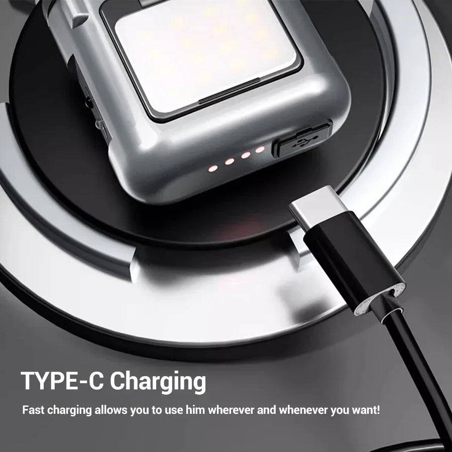 Owl Headlamp Type-c Rechargeable Headlight Portable Rotating Hunting Lights Led Flashlight Fishing Front Bicycle Light by Smarsty