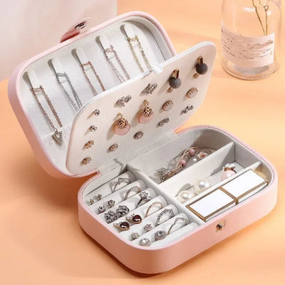 Luxury PU Leather Jewelry Box with Secure Lock - Smarsty