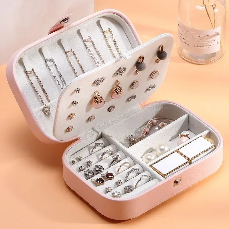 Luxury PU Leather Jewelry Box with Secure Lock - Smarsty