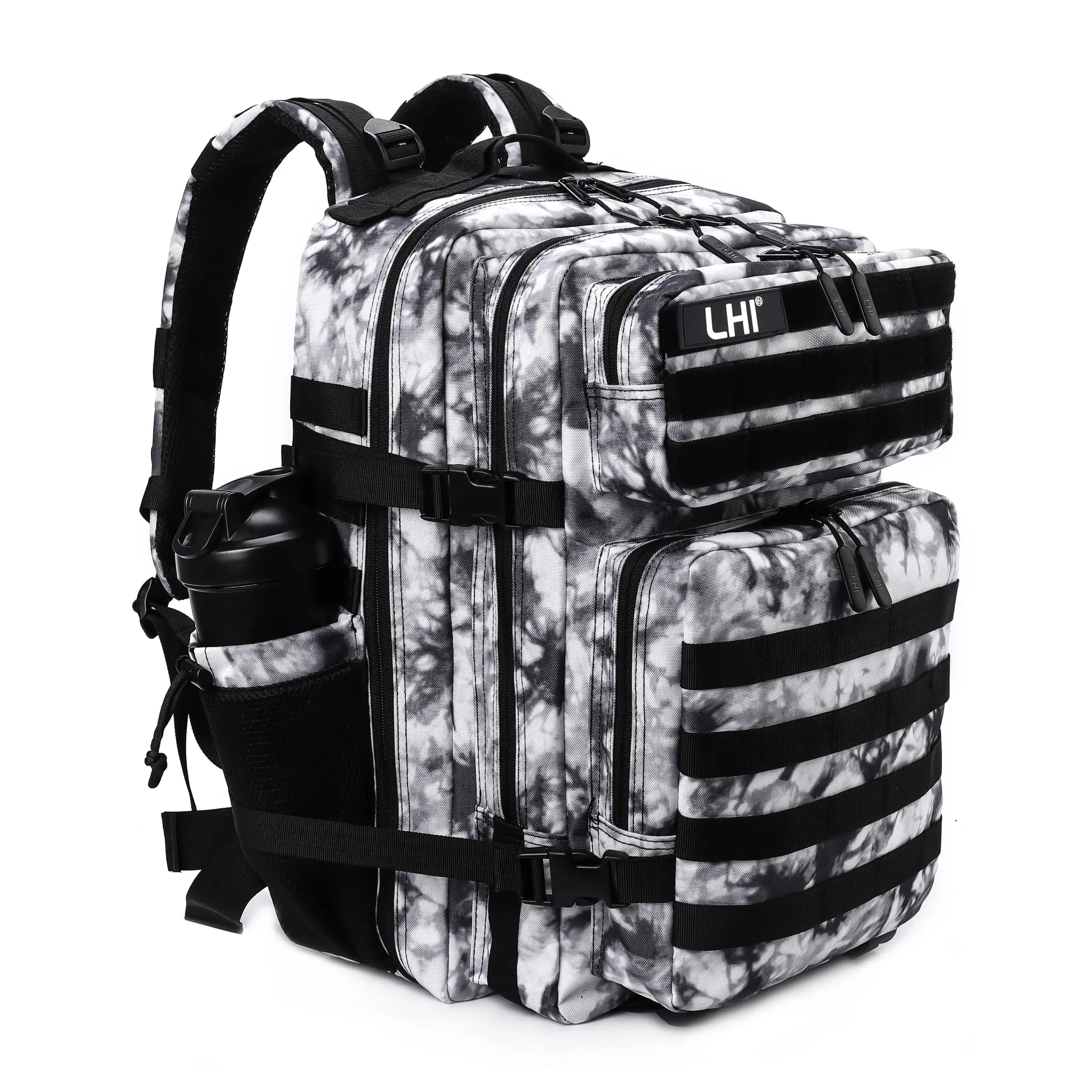 LHI 45L Tactical Backpack for Men and Women Large Athlete Gym Bag Outdoor Sports Hiking Survival Rucksack with Bottle Holder - Smarsty