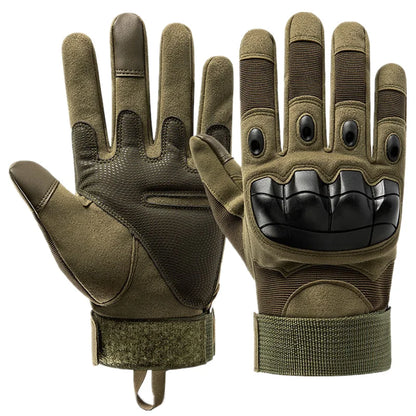 Touch Screen Tactical Motorcycle Gloves With Hard Knuckle Protection - Smarsty