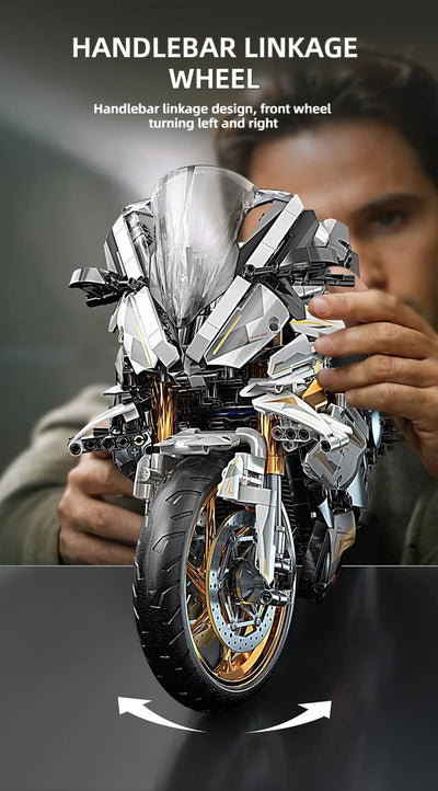 TOYLINX Alloy Motorcycle Desktop Decorations 2045PCS Racing Building Block Model  Kid Toys Christmas Easter Festive Gift Giving - Smarsty