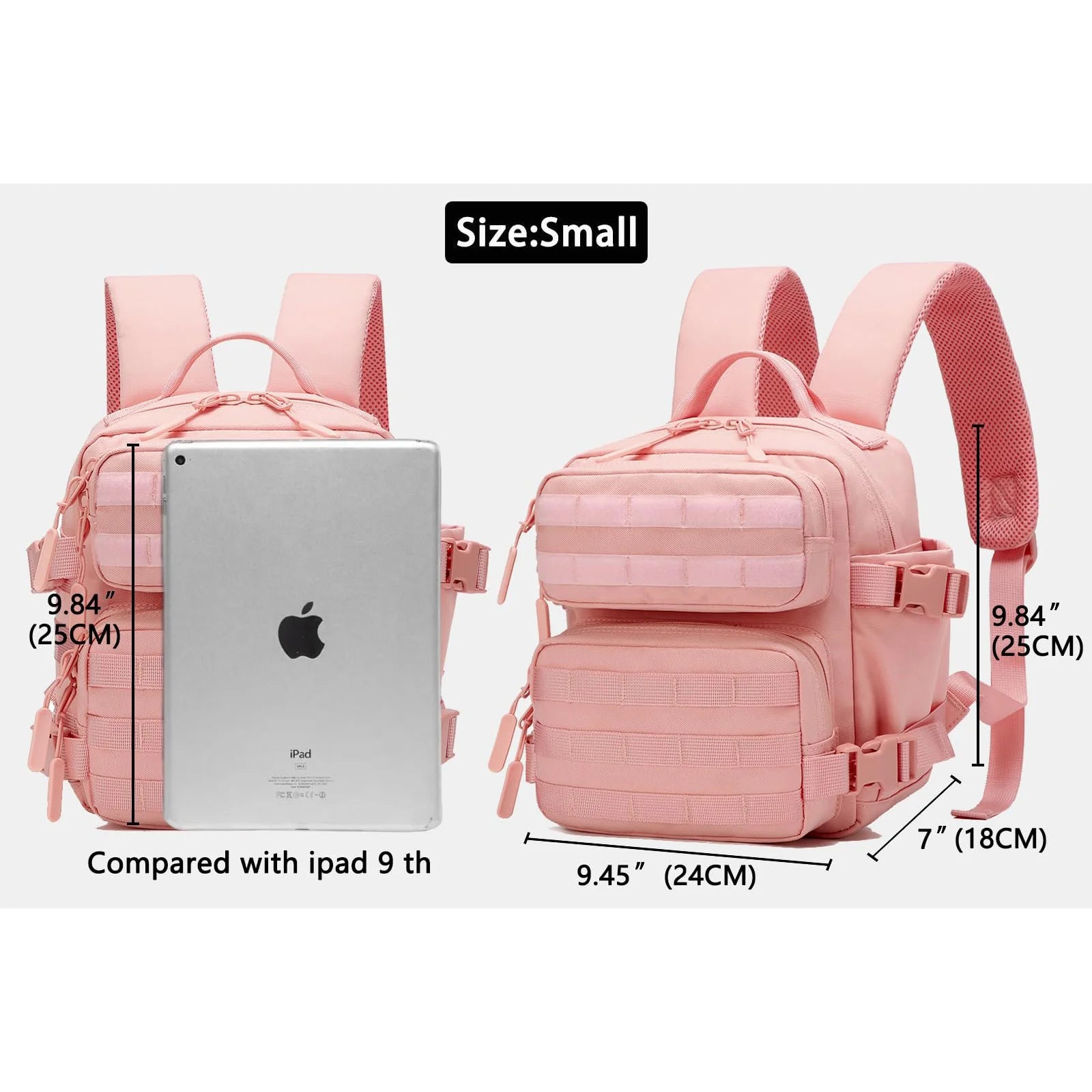 9L Mini Tactical Backpack Small Gym Bag Fitness Portable Backpack With Molle System For Hiking, Camping, Traveling, Daily Use - Smarsty