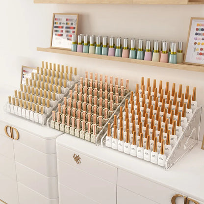 Acrylic Nail Polish Display Organizer Shelf Clear Design - Smarsty