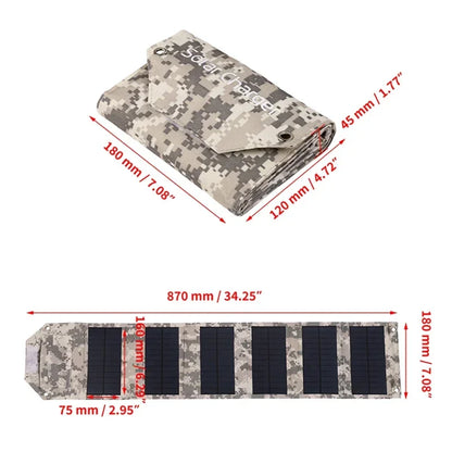 Foldable Solar Panel Charger for Outdoor Camping - Smarsty