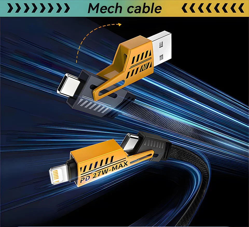 4 in 1 Fast Charging Multi Port Data Cable - Smarsty