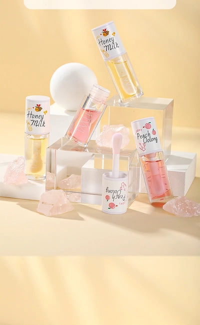 Peach Milk Honey Lip Oil for Moisturized Lips - Smarsty
