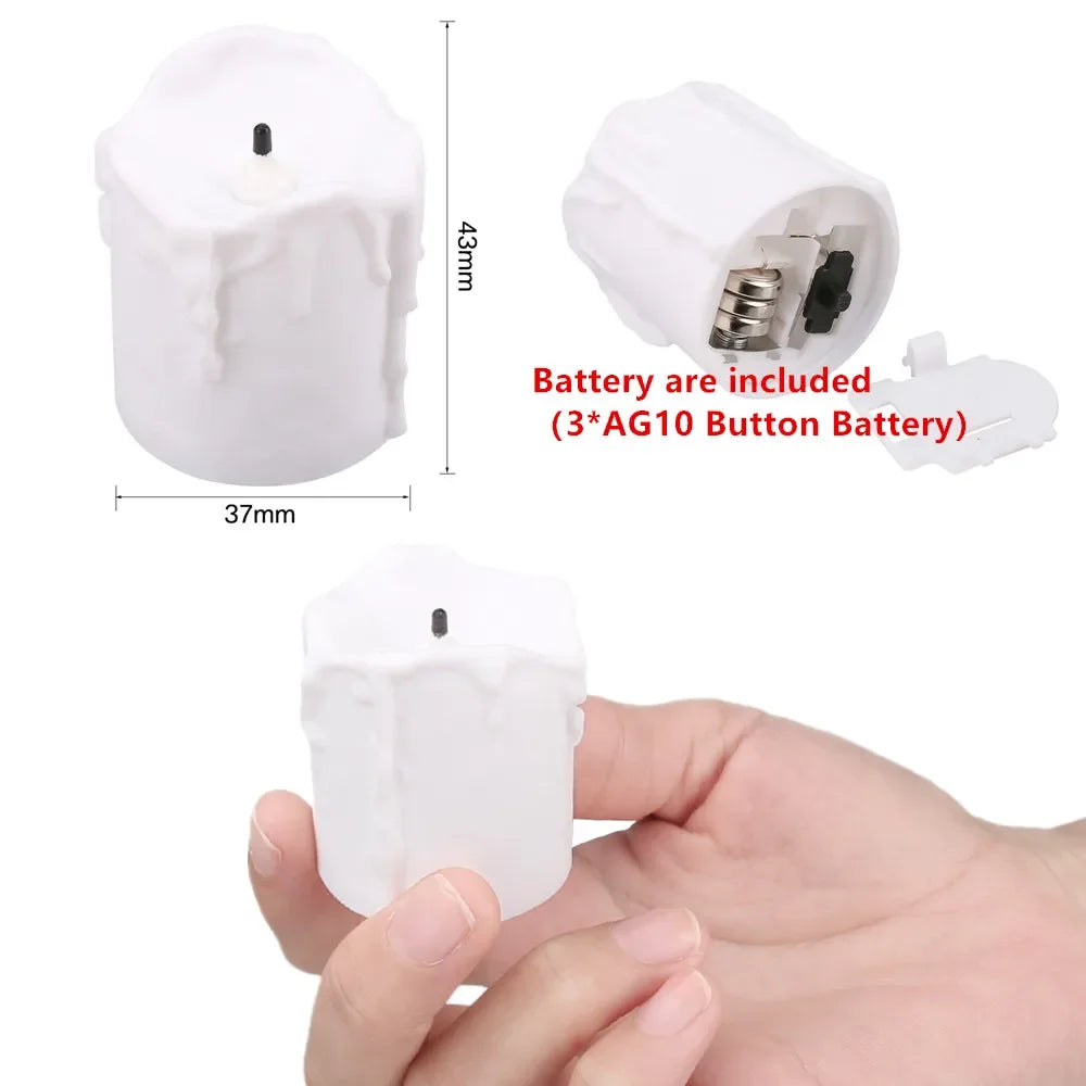 Flameless LED Votive Candles Set 100+Hour Lasting Electric Candles Battery Operated Tealight for Wedding Proposal Romantic Decor