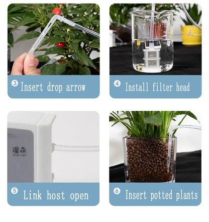 Solar Powered Automatic Garden Drip Irrigation Timer System - Smarsty