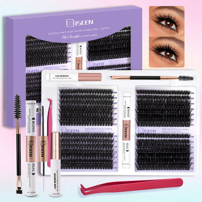 ISEEN DIY Eyelash Extension Kit with Bond and Tweezers - Smarsty