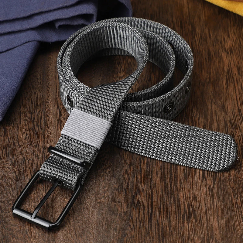 Unisex Canvas Belt Durable Outdoor Sports Pin Buckle - Smarsty