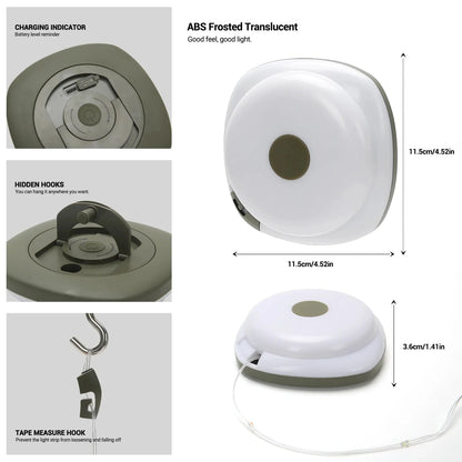 Camping String Lights,33Ft Light with Lanterns (2 in 1 Design),Camping Lights 2000mAh,IPX6 Waterproof,Rechargeable Flashlights by Smarsty