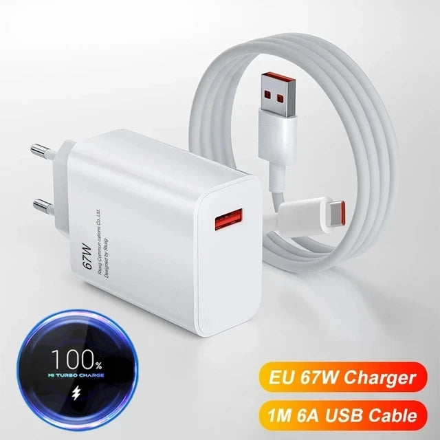GaN Based 67W Fast TypeC Charger Cable Quick Charge - Smarsty