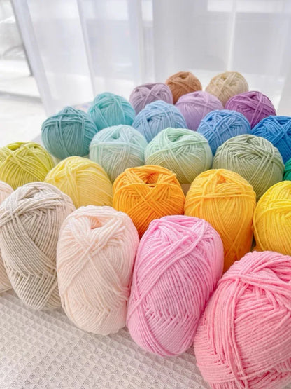 Soft Milk Cotton Yarn for Hand Knitting Projects - Smarsty