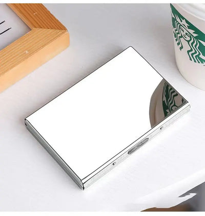 Antitheft ANTI Rfid Blocking ID Bank Credit Card Holder Wallets Men Slim Thin Aluminum Box Metal Mini Minimalist Cardholder Case - Smarsty
