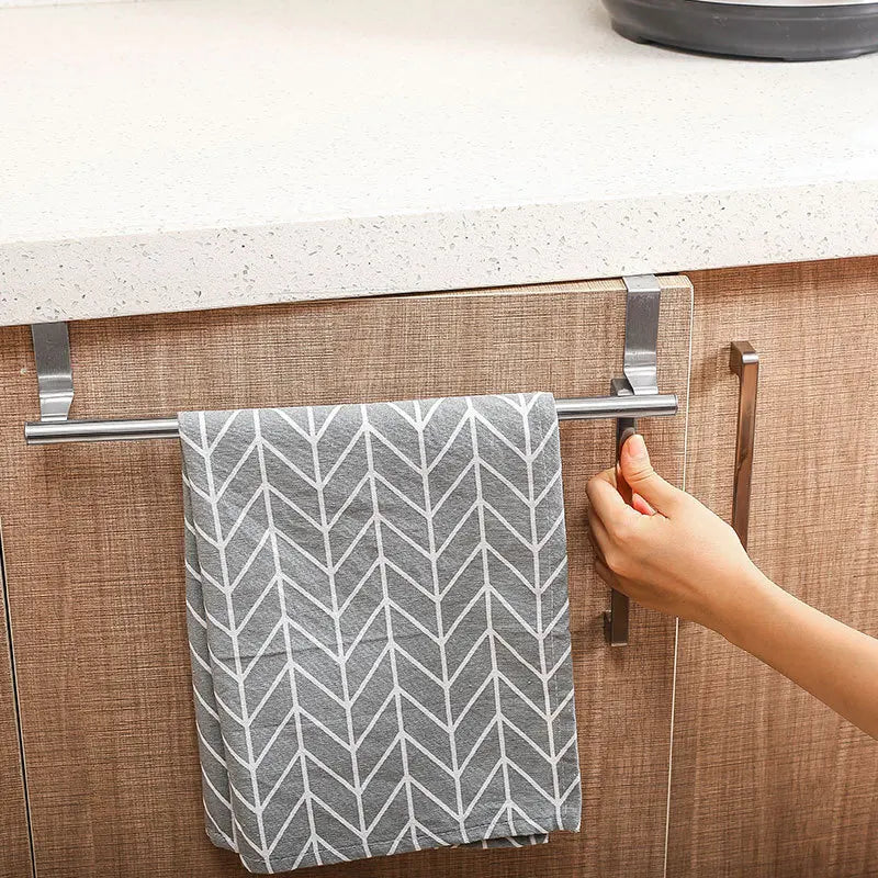 Stainless Steel Over Door Towel Rack for Space Saving - Smarsty