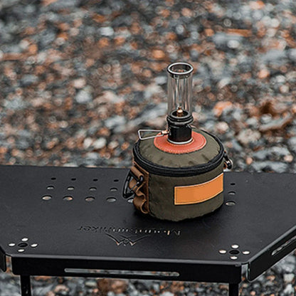 Camping Gas Lantern Butane Gas Light Lantern Multi-Function Gas Candle Light Metal Portable Tent Lantern for Camping Picnic