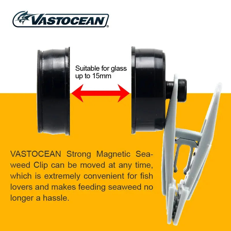 Strong Magnetic Seaweed Feeding Clip for Aquariums - Smarsty