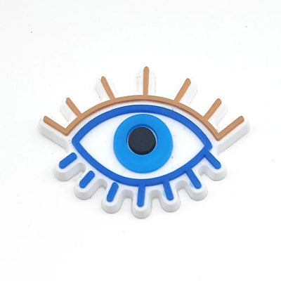 Evil Eye Shoe Charms for Crocs Accessories Blue Eyeball Monster Badge Women Buckle Kids Pins Decoration Jeans Shoes Accessories - Smarsty