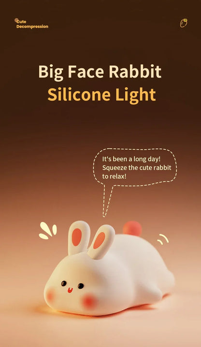 Cute Silicone Rabbit LED Night Light for Kids - Smarsty