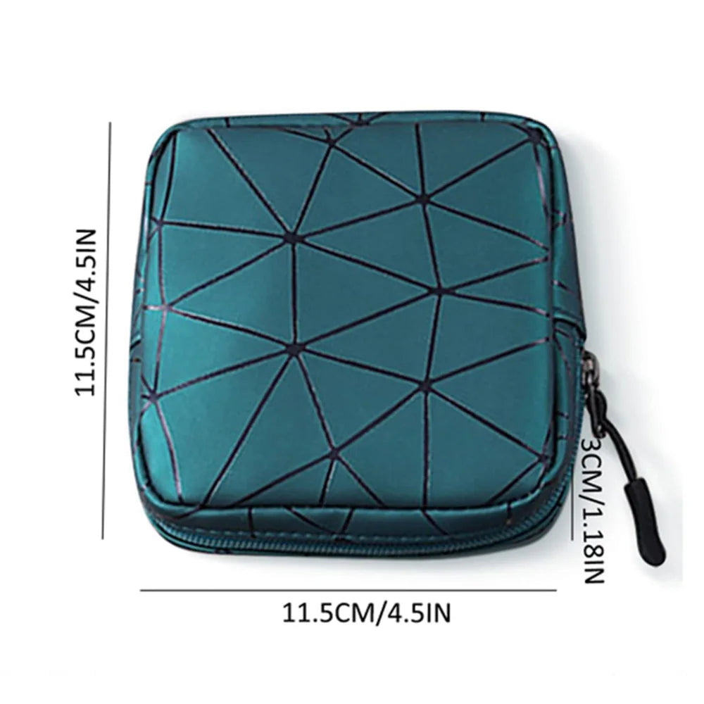 Waterproof Leather Sanitary Napkin Storage Bag With Zipper - Smarsty