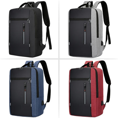 Men's Waterproof Oxford Laptop Backpack 15.6 Inch with USB Charging Port High Capacity Business Travel School Bag - Smarsty