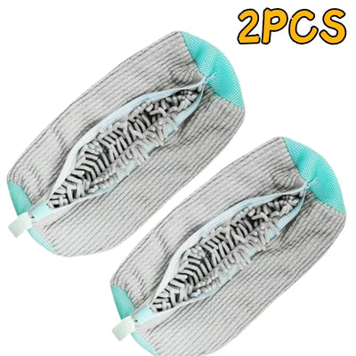 1/2/4PCS Shoe Washing Machine Bag with Liquid Shoe Brush Set Durable Laundry Shoe Bag and Soft Bristle Clean Brush for All Shoes - Smarsty