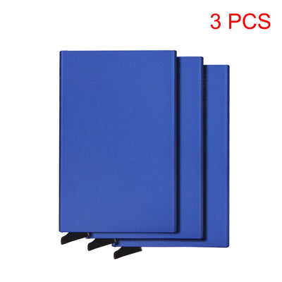 Rfid Credit Card Holder Metal Thin Slim Smart Wallet Men Women Wallets Pop Up Minimalist Small Black Purse Mini Walets for Men - Smarsty