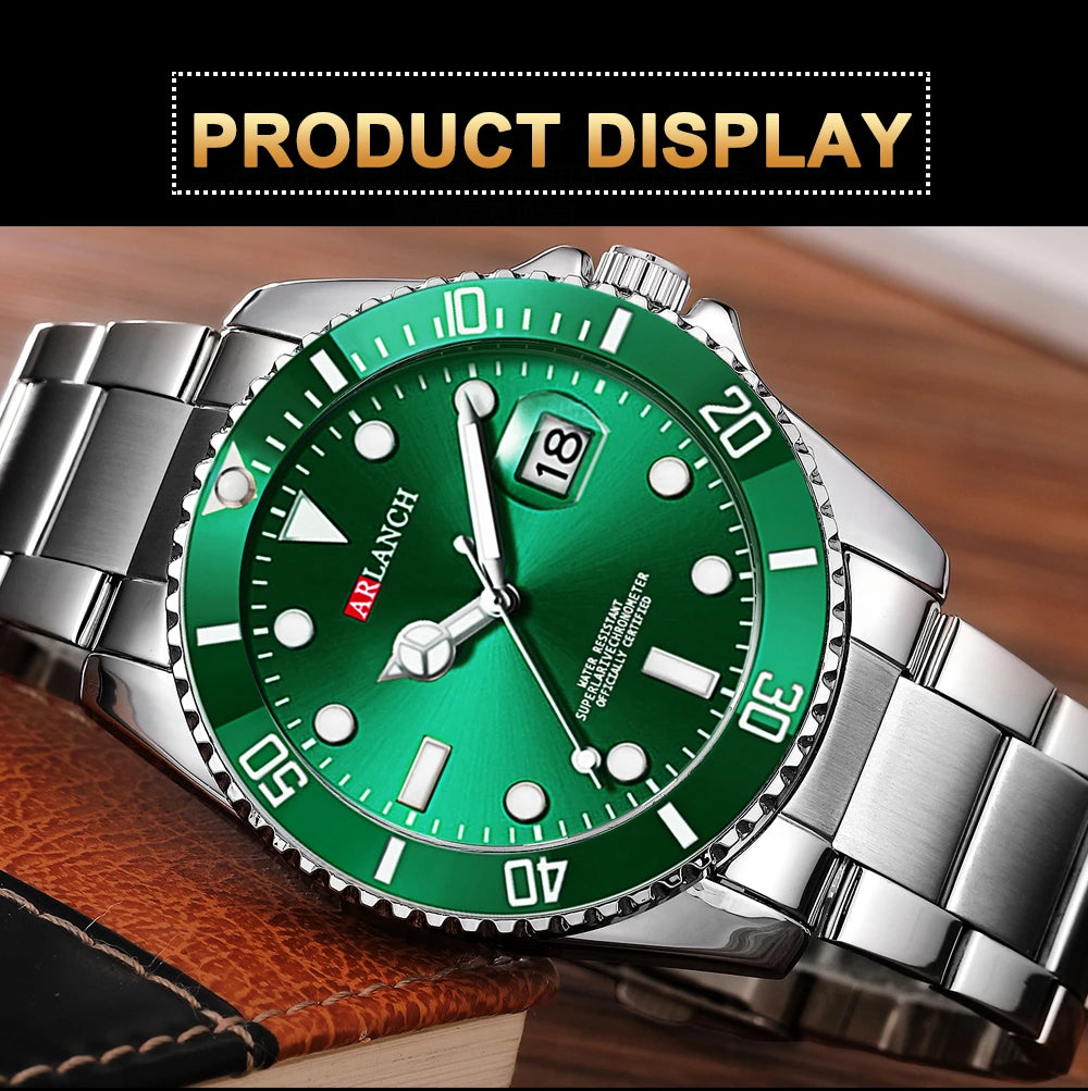 Classic Stainless Steel Quartz Watch with Magnifying Glass - Smarsty
