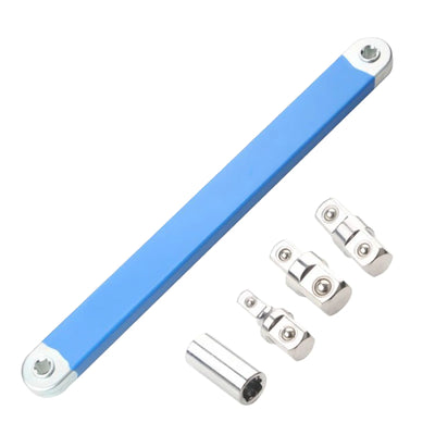 Double Head Ratchet Wrench Adjustable Extension Tool 39cm Carbon Steel Professional Quick Release for Tight Spaces Repair